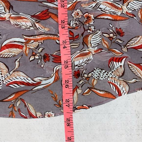 CAbi Good Luck Blouse Oriental Bird Sleeveless Blouse Style 3611 Size L Career - Picture 10 of 12